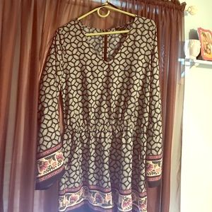 Long sleeve patterned romper